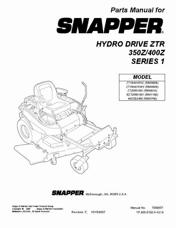 Snapper Lawn Mower 400ZB2450 (5900706)-page_pdf